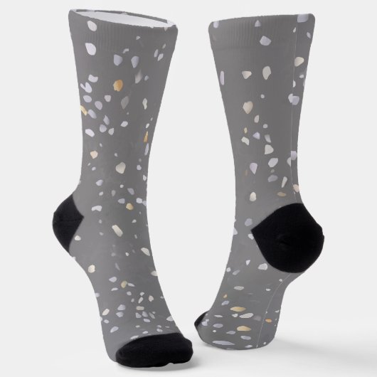 Modern Gray Terrazzo Sokken (Gebogen)