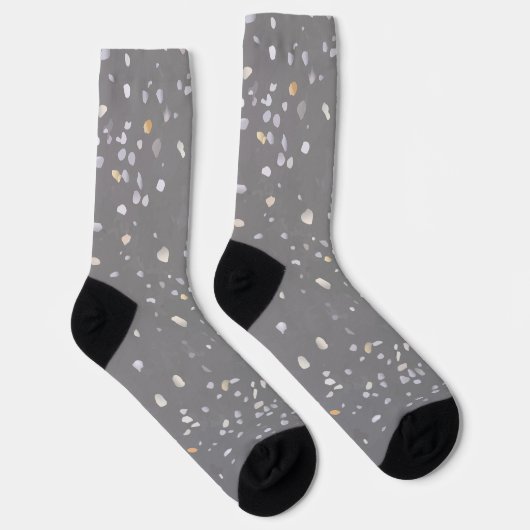 Modern Gray Terrazzo Sokken (Rechts)