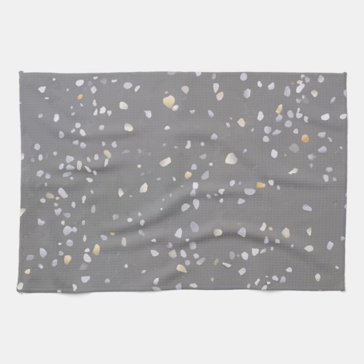 Modern Gray Terrazzo Theedoek (Horizontaal)