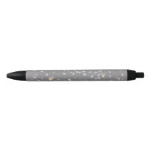 Modern Gray Terrazzo Zwarte Inkt Pen (Voorkant)