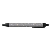 Modern Gray Terrazzo Zwarte Inkt Pen (Bodem)