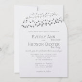 Modern Gray Tones Garland Wedding Kaart (Voorkant)