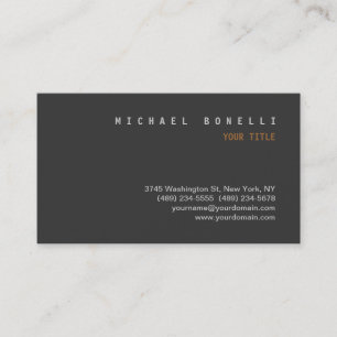 Modern Gray Trendy Professional Visitekaartje