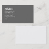 Modern Gray Visitekaartje (Voorkant / Achterkant)