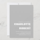 Modern Gray Wedding Kaart (Voorkant)