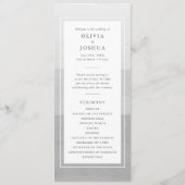 Modern Gray Wedding Programmakaart (Voorkant)