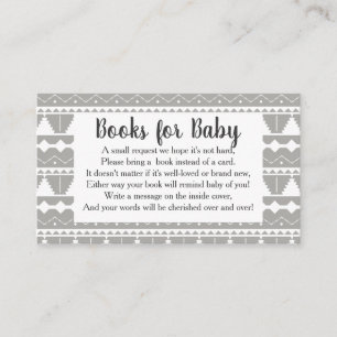 Modern Gray & White Aztec Llama Book Request Informatiekaartje
