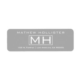 Modern Gray & White Professional Etiket