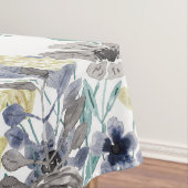Modern Gray Yellow Floral Waterverf Pattern Tafelkleed (Voorbeeld)