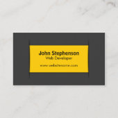 Modern Gray Yellow Visitekaartje (Voorkant)