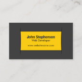 Modern Gray Yellow Visitekaartje (Voorkant)