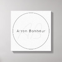 Modern Grays & Black | Naam kool en monogram