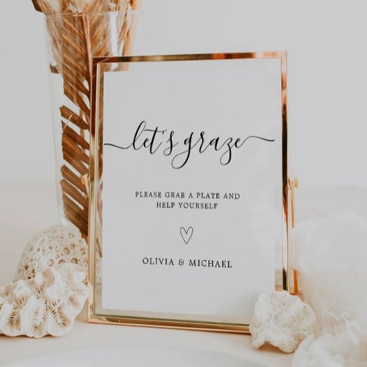 Modern Grazing Table Sign Charcuterie Buffet Sign Reclamebord Met Voetstuk