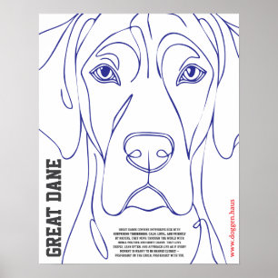 Modern Great Dane Poster groen 