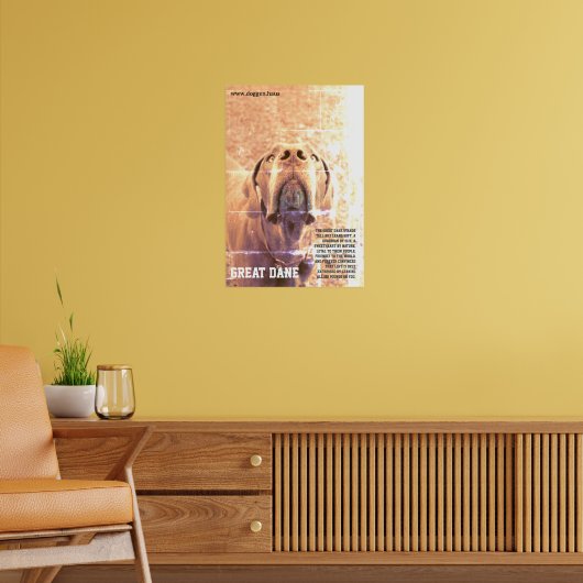 Modern Great Dane Poster groen (Woonkamer 2)