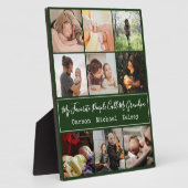 Modern Green 9 Photo Collage voor opa Fotoplaat (Zijkant)