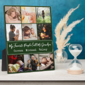 Modern Green 9 Photo Collage voor opa Fotoplaat (Zijkant)