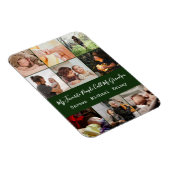 Modern Green 9 Photo Collage voor opa Magneet (Rechterzijde)