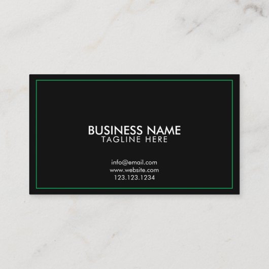 Modern Green and Black Grass Lawn Service Visitekaartje (Achterkant)