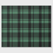 Modern Green and Black Tartan Pset Cadeaupapier (Vlak)
