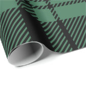 Modern Green and Black Tartan Pset Cadeaupapier (Rol Hoek)