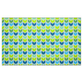 Modern Green and Blue Geometric Chevron Pattern Stof (Fat Quarter)