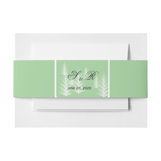 Modern Green and Brown Forest Wedding Uitnodigingen Wikkel (Voorkant Voorbeeld)