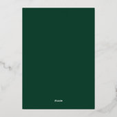 Modern Green and Gold Foil 3 Foto Save the Date Folie Uitnodiging (Achterkant)
