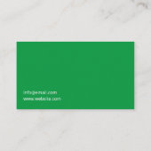 Modern Green and White Logo Landscaper Lawn Mowing Visitekaartje (Achterkant)