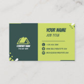 Modern Green and White Professional Business Card Visitekaartje (Voorkant)