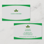 Modern Green and White Visitekaartje (Voorkant / Achterkant)