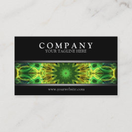 Modern Green and Yellow Mandala Visitekaartje