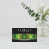 Modern Green and Yellow Mandala Visitekaartje (Staand voorkant)