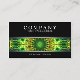Modern Green and Yellow Mandala Visitekaartje