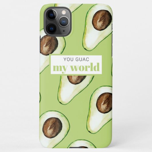 Modern Green Avocado Fun Quote iPhone Hoesje (Achterkant)