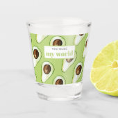 Modern Green Avocado Fun Quote Shot Glas (Voorkant)