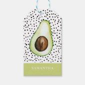 Modern Green Avocado Persoonlijke naam Cadeaulabel (Voorkant)
