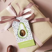 Modern Green Avocado Persoonlijke naam Cadeaulabel