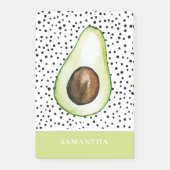 Modern Green Avocado Persoonlijke naam Post-it® Notes (Voorkant)