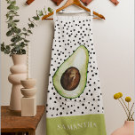 Modern Green Avocado Persoonlijke naam Schort<br><div class="desc">Modern Green Avocado Persoonlijke naam</div>