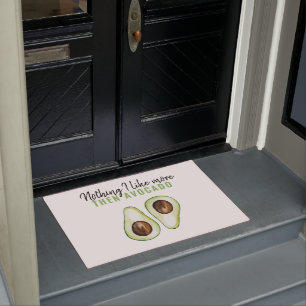 Modern Green Avocado Quote voor Avocado Lover Gift Deurmat