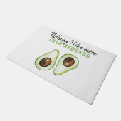 Modern Green Avocado Quote voor Avocado Lover Gift Deurmat (Schuin)