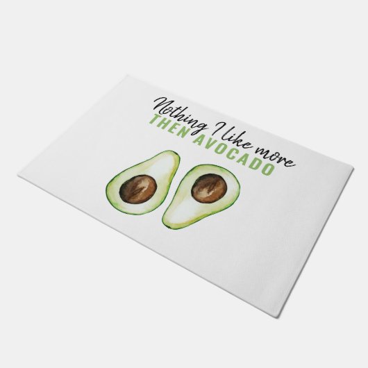 Modern Green Avocado Quote voor Avocado Lover Gift Deurmat (Schuin)