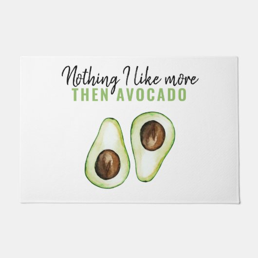 Modern Green Avocado Quote voor Avocado Lover Gift Deurmat (Voorkant)