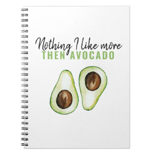 Modern Green Avocado Quote voor Avocado Lover Gift Notitieboek