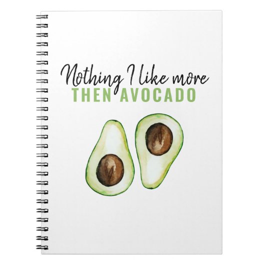 Modern Green Avocado Quote voor Avocado Lover Gift Notitieboek (Voorkant)