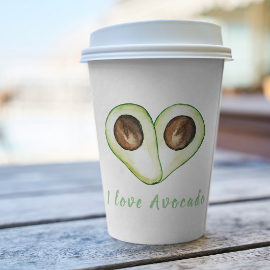 Modern Green Avocado Quote voor Avocado Lover Gift Papieren Bekers