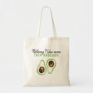 Modern Green Avocado Quote voor Avocado Lover Gift Tote Bag