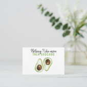 Modern Green Avocado Quote voor Avocado Lover Gift Visitekaartje (Staand voorkant)