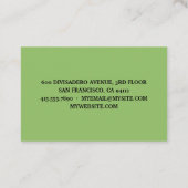 Modern Green Avocado Quote voor Avocado Lover Gift Visitekaartje (Achterkant)